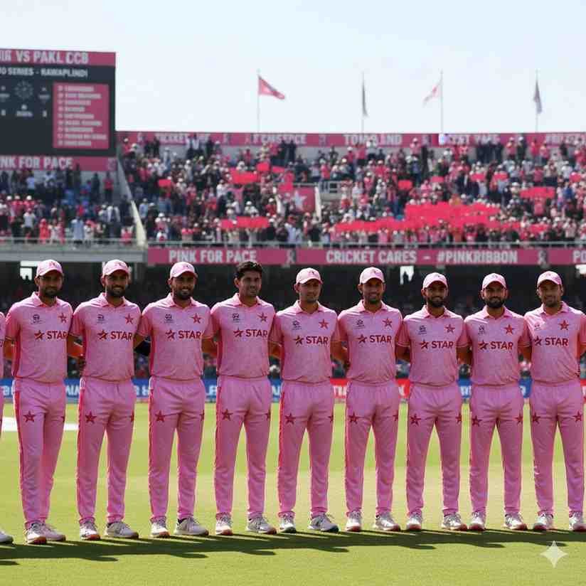 Pakistan Team to Wear Pink Kits for Breast Cancer Awareness During First T20I in Rawalpindi