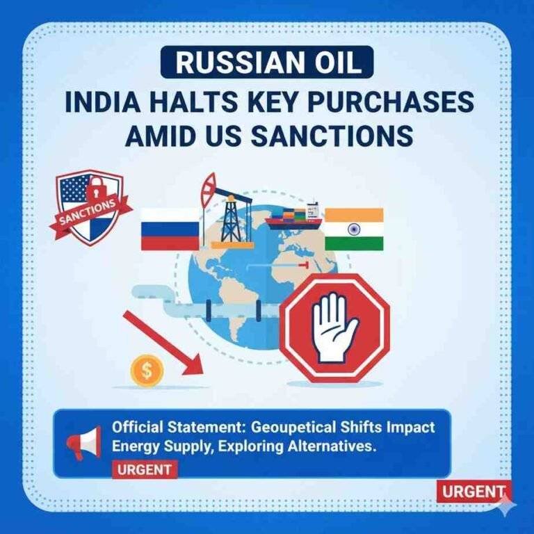 Russian Oil: India Halts Key Purchases Amid US Sanctions