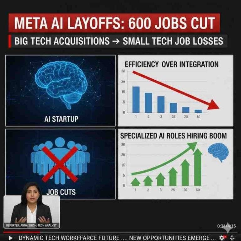 The latest Meta AI layoffs, impacting 600 employees, highlight an unsettling trend where Big Tech’s AI acquisitions often trigger significant job cuts in smaller companies. Once seen as career engines, AI startups are now perceived as riskier as larger firms prioritize efficiency over cultural integration. While job losses are a reality, this transformation also sparks intense hiring in specialized AI domains, signaling a dynamic, reconfigured tech workforce future.