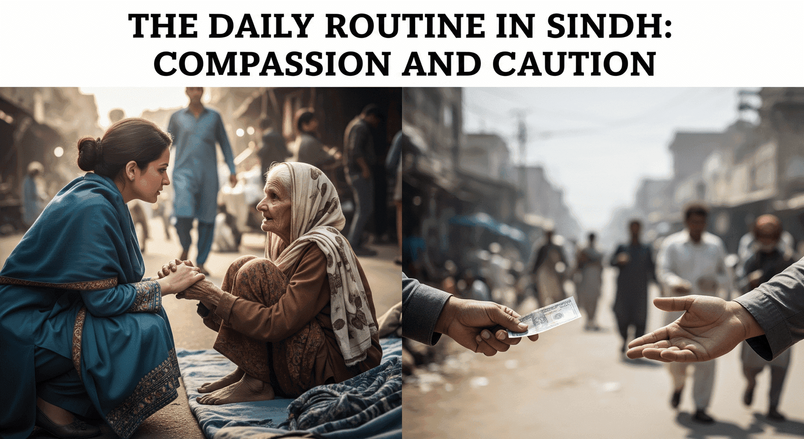 Be sympathetic to people, but don't give money without asking. 80 percent of cases have become a daily routine in sindh