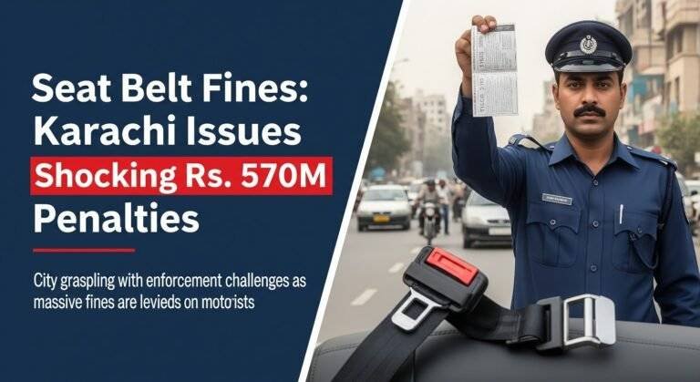 Seat Belt Fines: Karachi Issues Shocking Rs. 570M Penalties