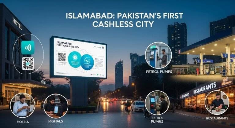 “Islamabad” Pakistan’s First Cashless City? Digital Payments Now Expanded to Hotels, Petrol Pumps, and Restaurants