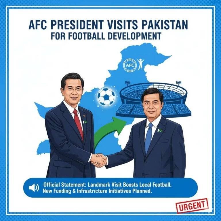 AFC President Visits Pakistan for Football Development