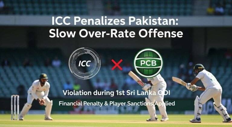 ICC Penalises Pakistan with Major Fine for Slow Over-Rate