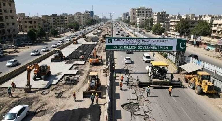 Karachi’s Damaged Roads to Get Relief Under Rs25bn Govt Plan