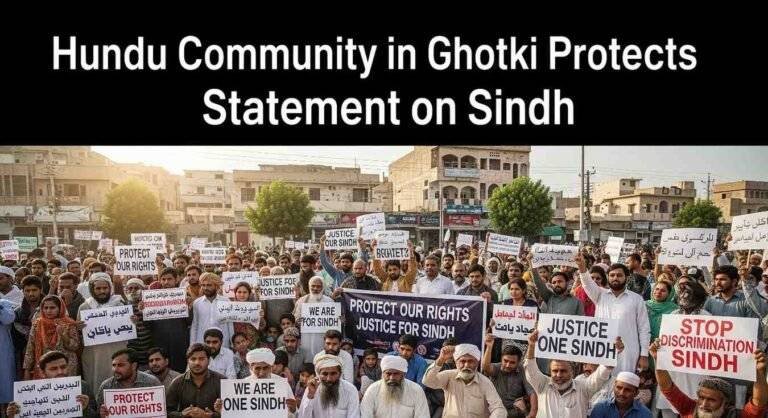 Hindu Community in Ghotki Protests Statement on Sindh