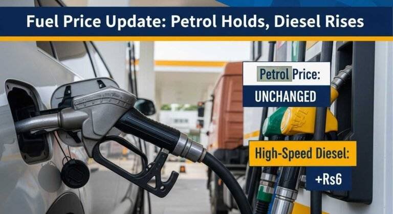 Diesel Price Up by Rs6, Petrol Stays Unchanged