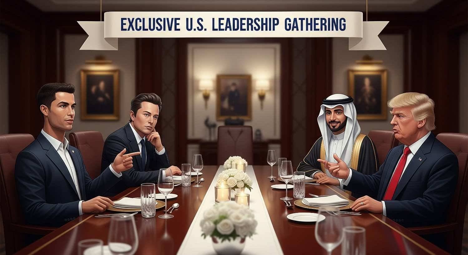 Ronaldo & Musk Attend Exclusive U.S. Leadership Gathering