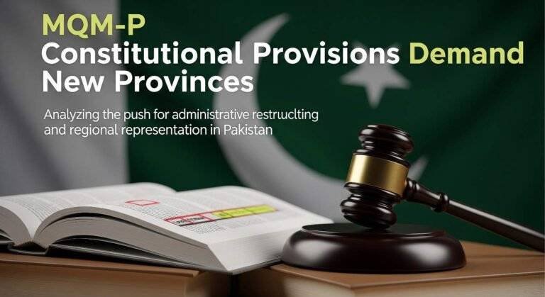 MQM-P Constitutional Provisions Demand New Provinces