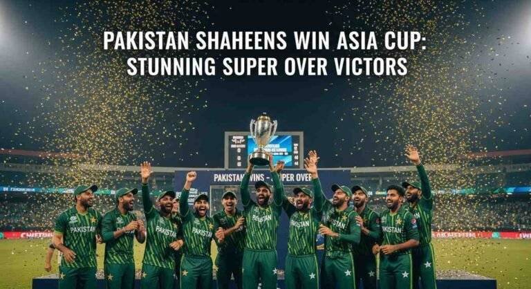 Pakistan Shaheens Win Asia Cup Stunning Super Over Victory