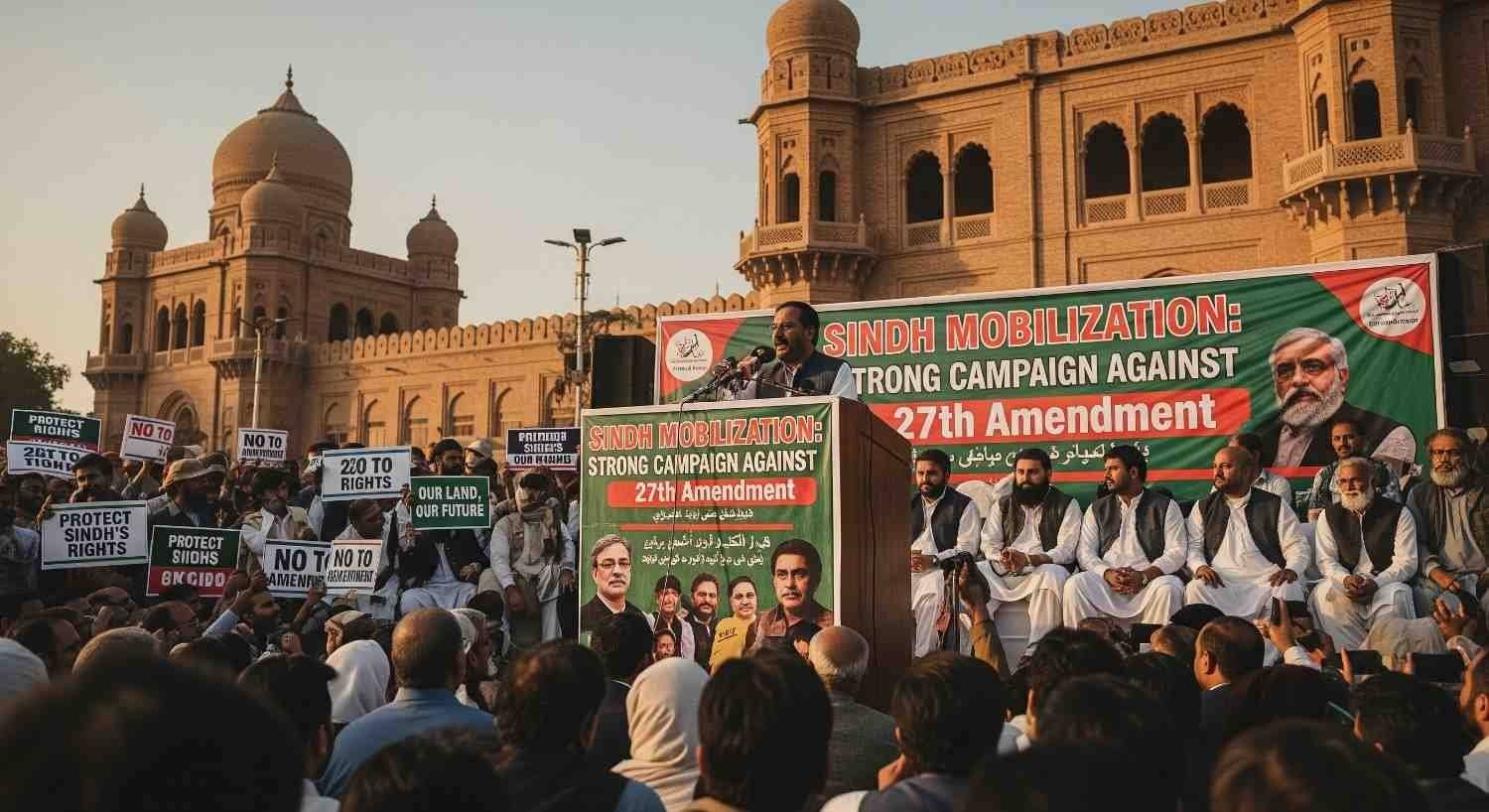 Sindh Mobilization: Strong Campaign Against 27th Amendment