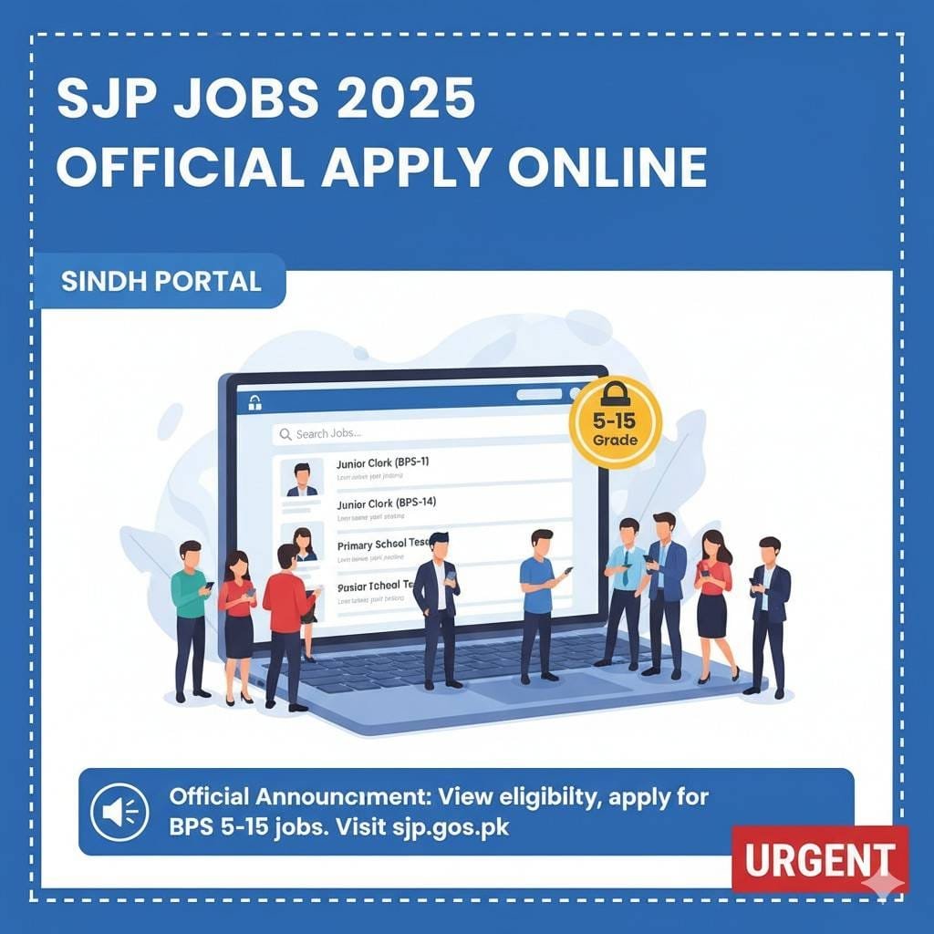 SJP Jobs 2025 Official Apply Online Sindh Portal