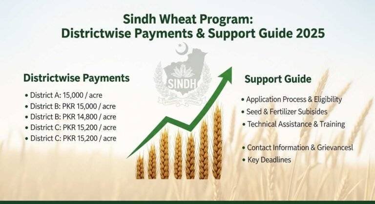 Sindh Wheat Program: Districtwise Payments & Support Guide 2025