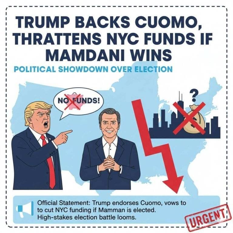 Trump Backs Cuomo, Threatens NYC Funds if Mamdani Wins