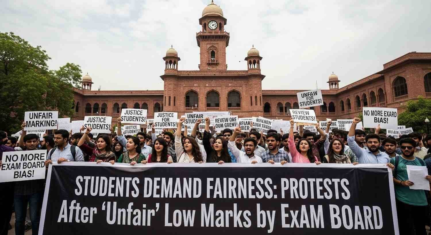 Students Protest After Unfair Low Marks by Exam Board