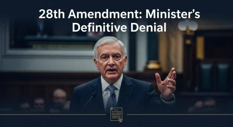 28th Amendment: Minister's Definitive Denial