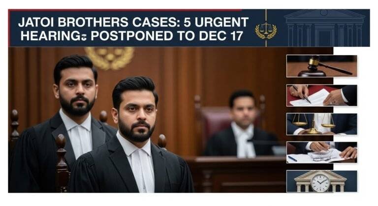 Jatoi Brothers Cases: 5 Urgent Hearings Postponed to Dec 17