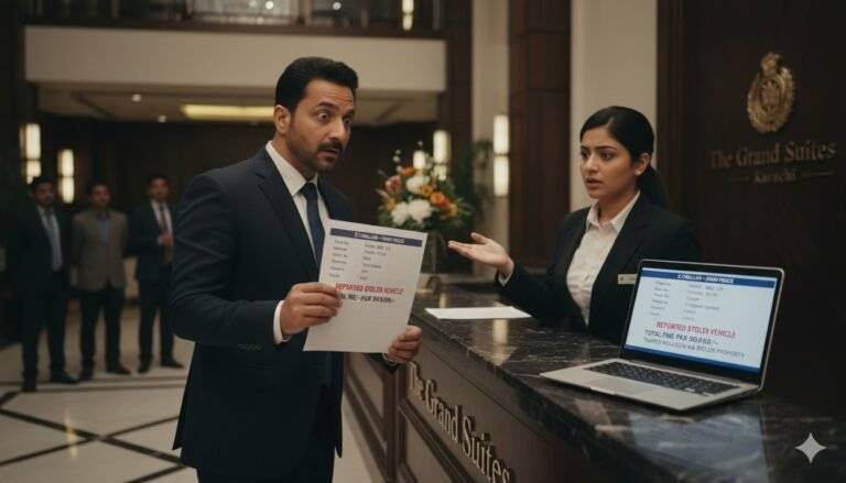 Stolen Car E-Challan: Shocking Fine for Karachi Hotel