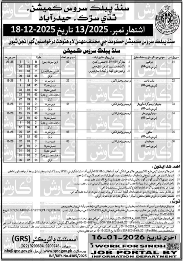 SPSC Jobs 2026: Latest Hyderabad Government Posts