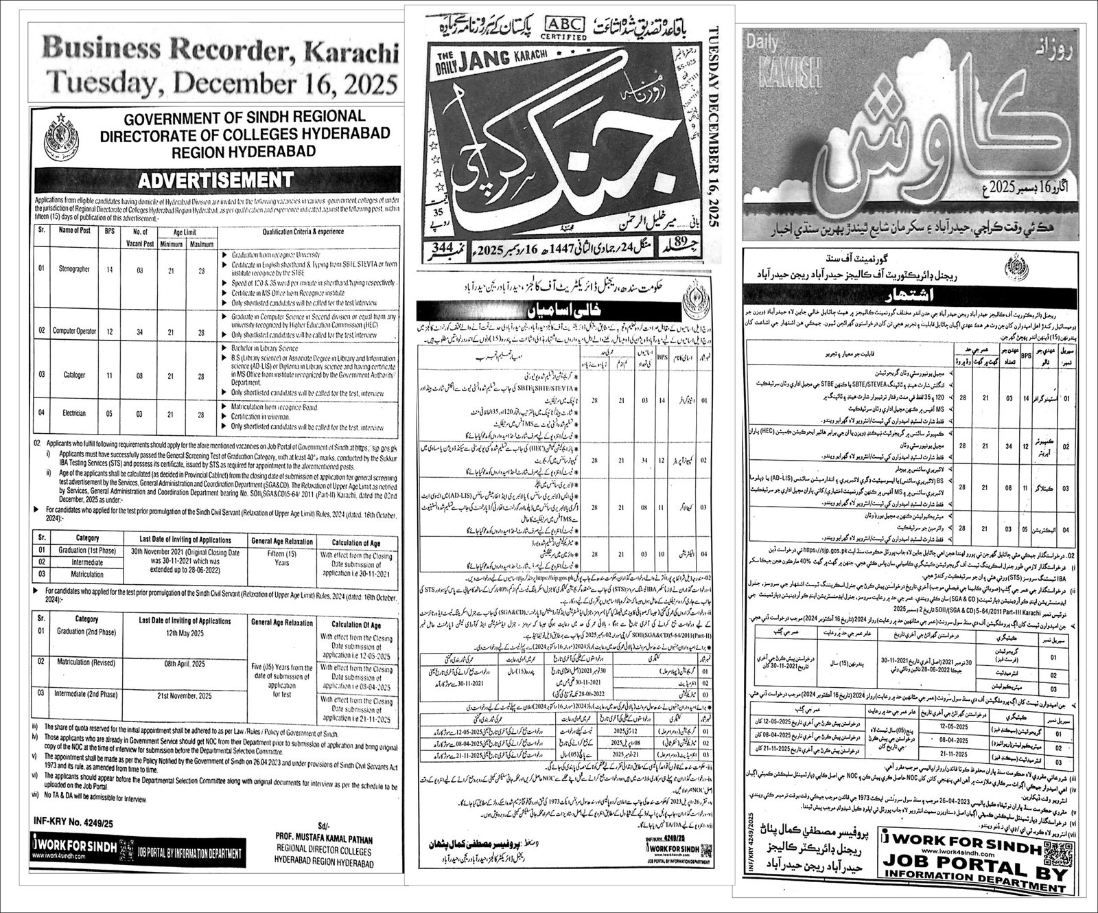 Electrician Required in Hyderabad: 3 Vacancies Before Dec 30