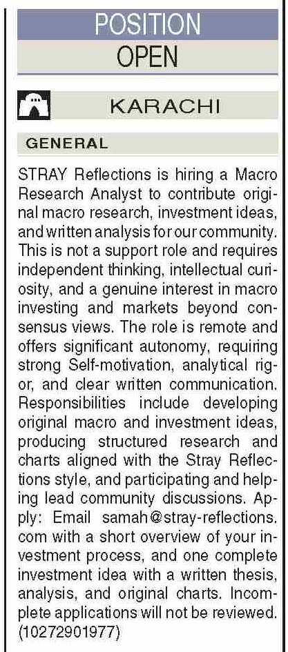 Stray Reflections Jobs 2026: Exclusive Analyst Openings