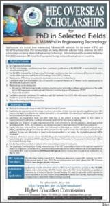 HEC Overseas Scholarships 2025: Fully Funded Degrees
