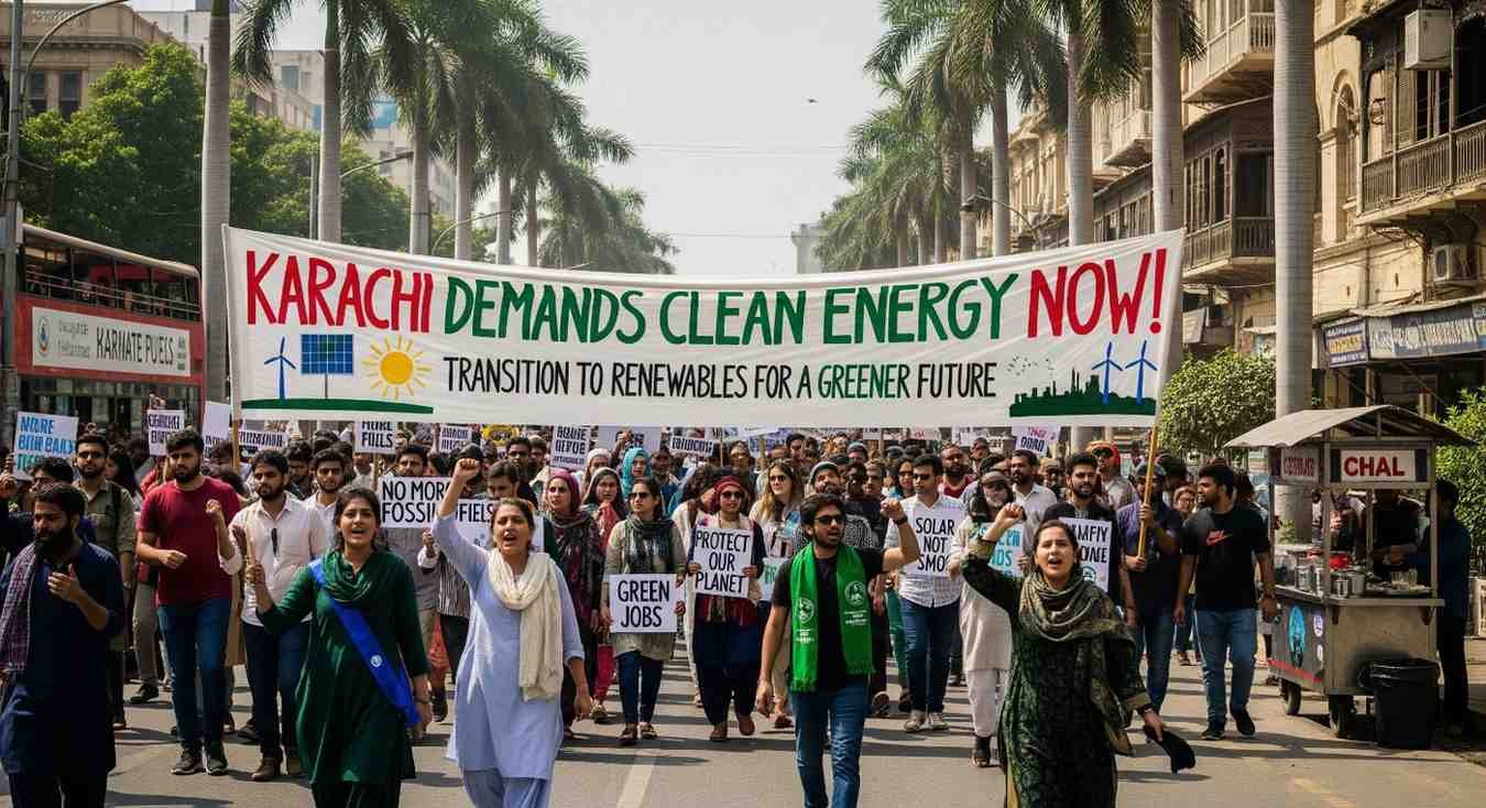 Karachi Climate March Demands Clean Energy Transition