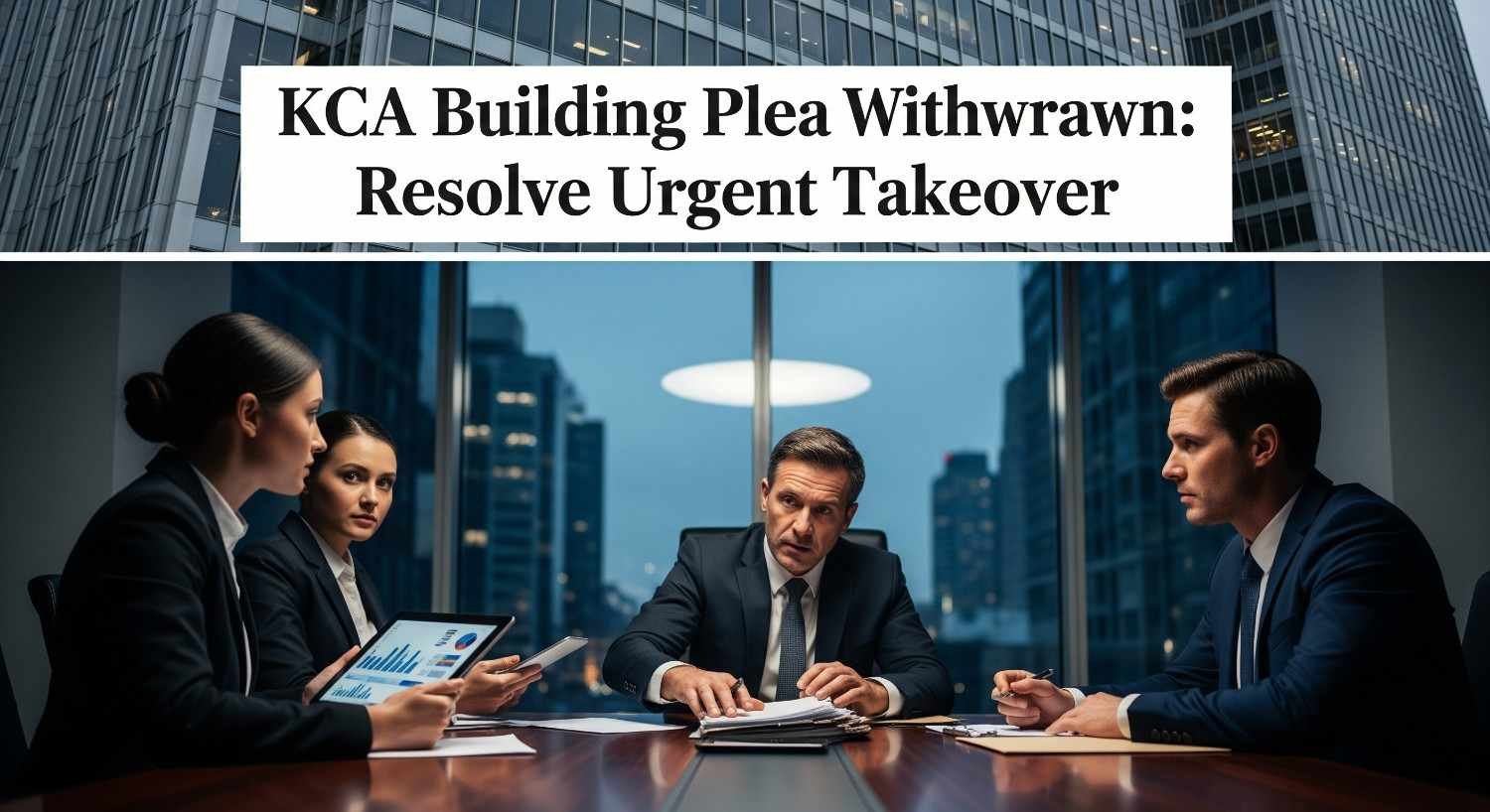 KCA Building Plea Withdrawn: Resolve Urgent Takeover