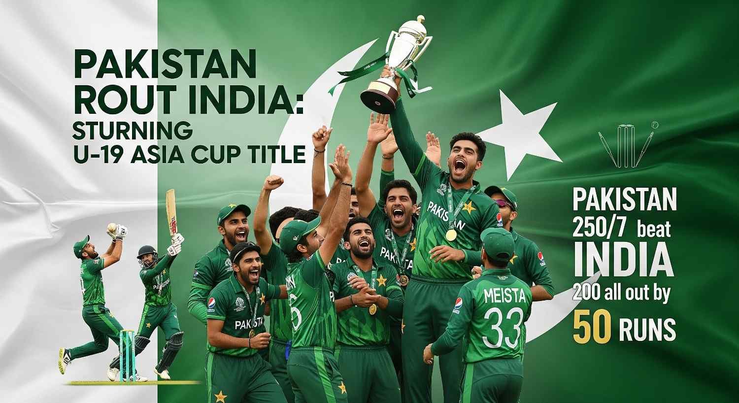 Pakistan Rout India: Stunning U-19 Asia Cup Title