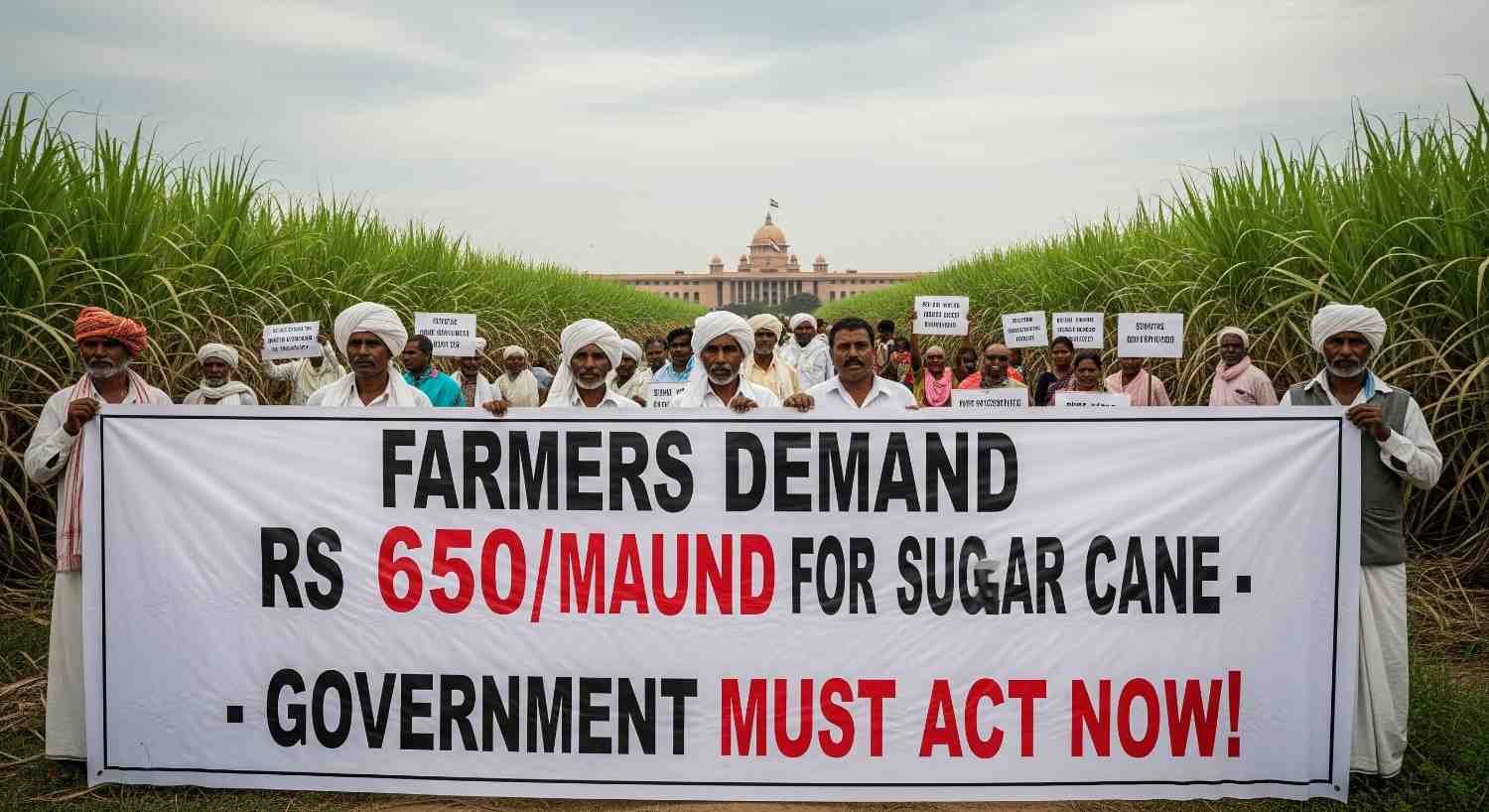Farmers Urge Government to Set Sugar Cane Price at Rs650/Maund