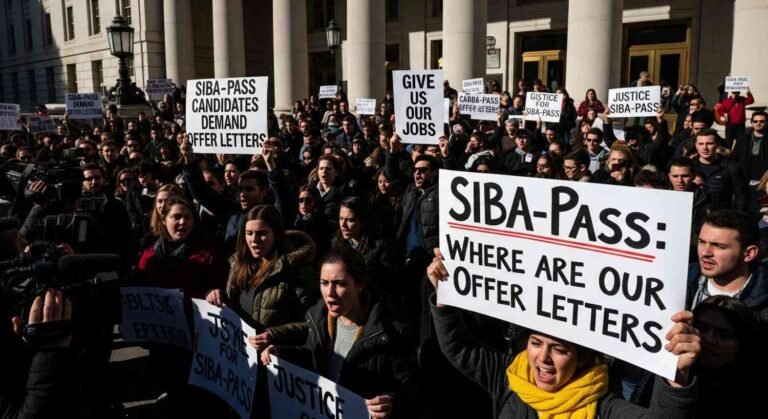 SIBA-Pass Candidates Demand Offer Letters After Protest