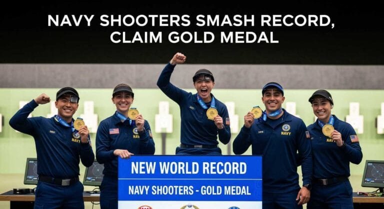 Navy Shooters Smash Record, Claim Gold Medal