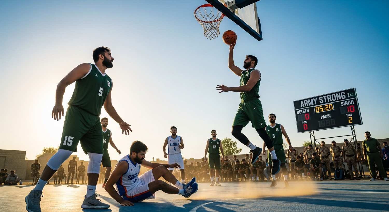 National Games Basketball Army Strong Show, Sindh Setback