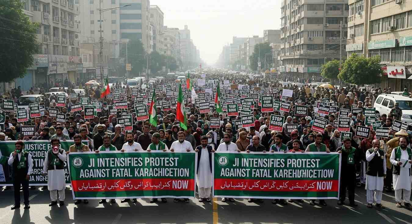 JI Intensifies Protest Against Fatal Karachi Accidents Now