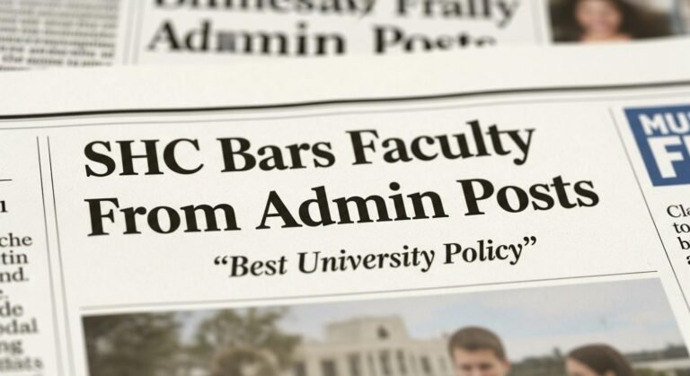 SHC Bars Faculty From Admin Posts Best University Policy