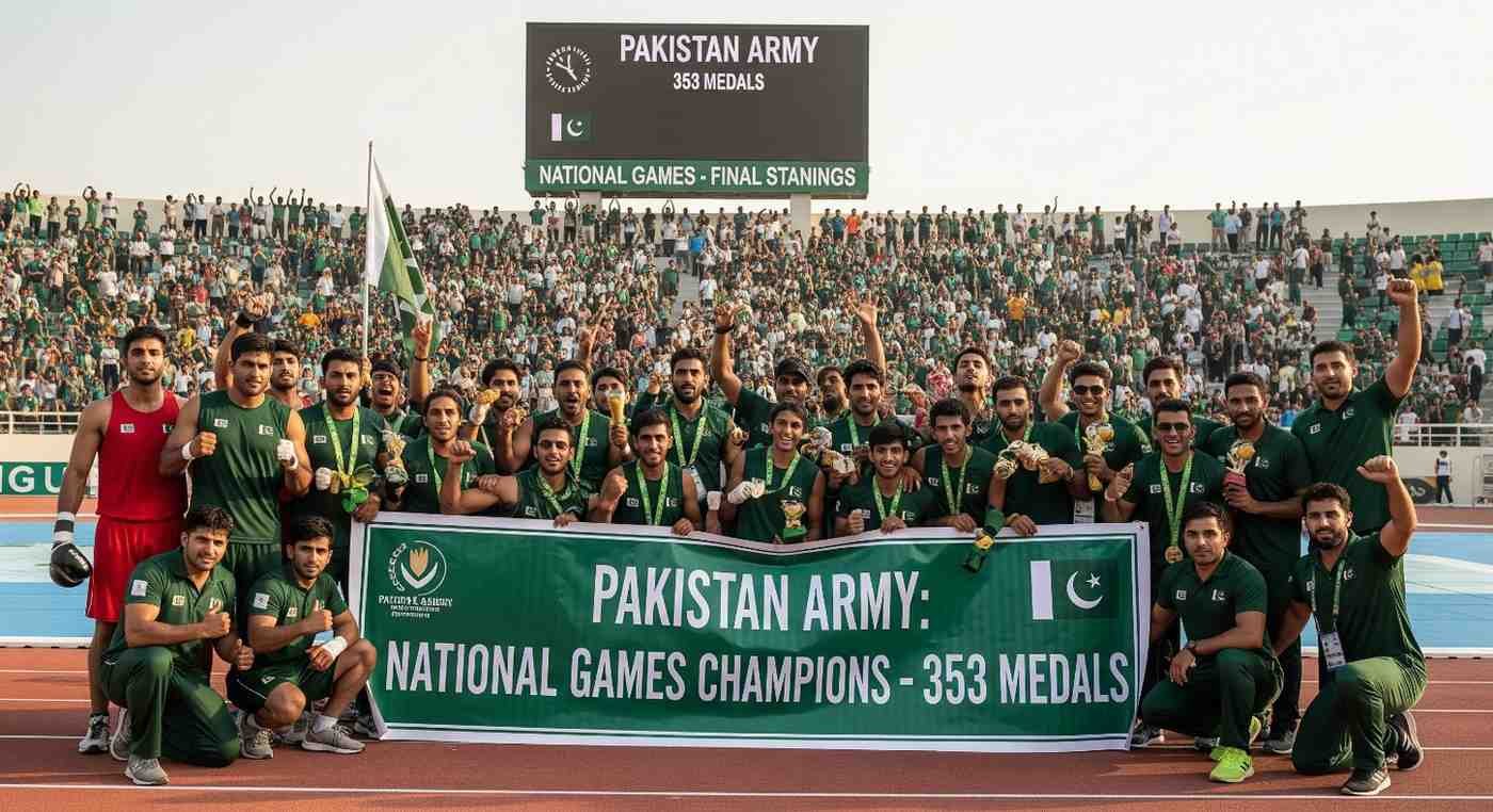 Pakistan Army Dominates National Games, Wins 353 Medal