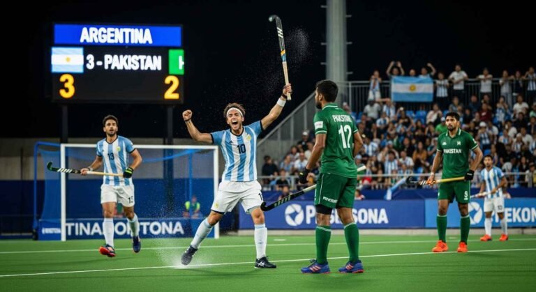 Argentina Hockey Thrilling 3-2 Victory Over Pakistan