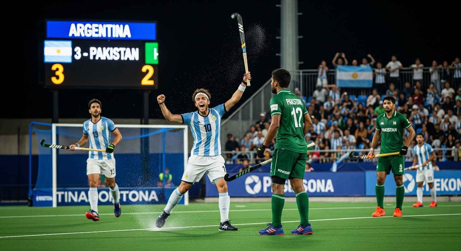 Argentina Hockey Thrilling 3-2 Victory Over Pakistan