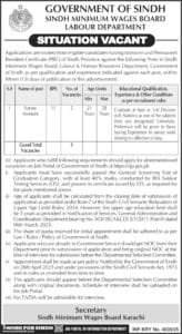Labour Department Jobs 2025 Sindh Karachi: Latest Posts
