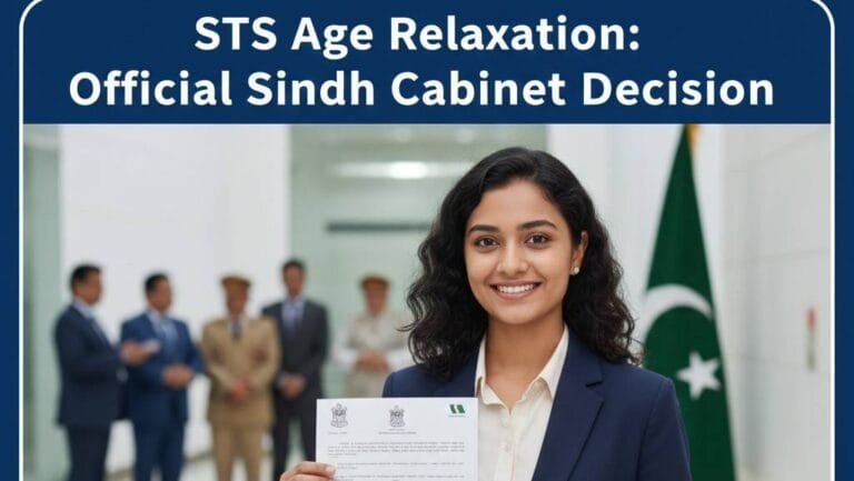 STS 5 to 15 Age Relaxation: Official Sindh Cabinet Decision