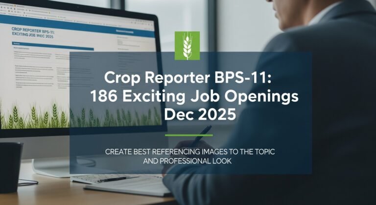 Crop Reporter BPS-11: 186 Exciting Job Openings Dec 2025