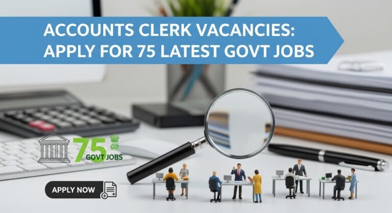 Accounts Clerk Vacancies: Apply for 75 Latest Govt Jobs
