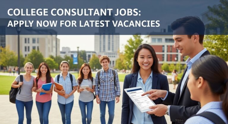 College Consultant Jobs: Apply Now for Latest Vacancies