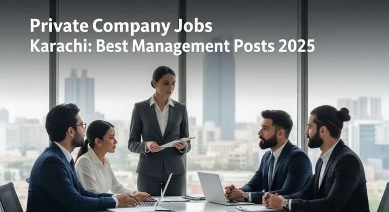 Private Company Jobs Karachi: Best Management Posts 2025