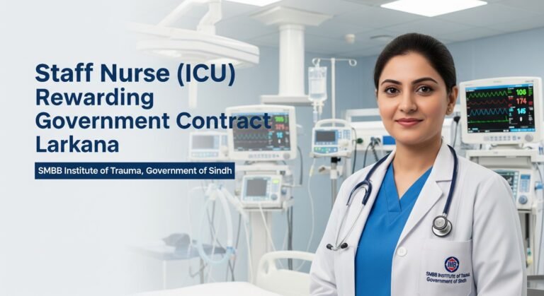 Staff Nurse (ICU) Rewarding Government Contract Larkana