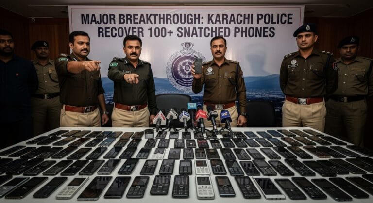 Major Breakthrough: Karachi Police Recover 100+ Snatched Phones