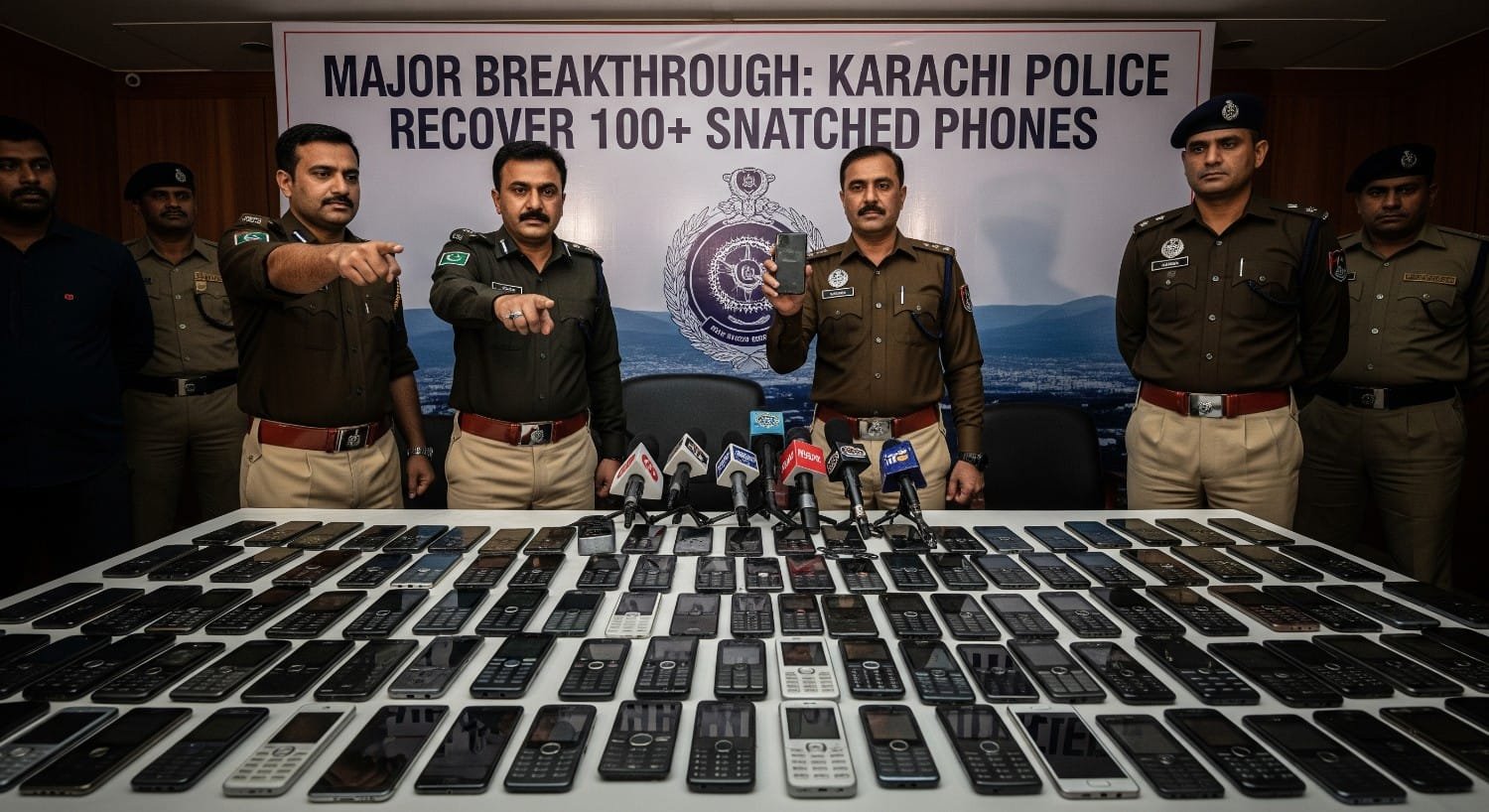Major Breakthrough: Karachi Police Recover 100+ Snatched Phones