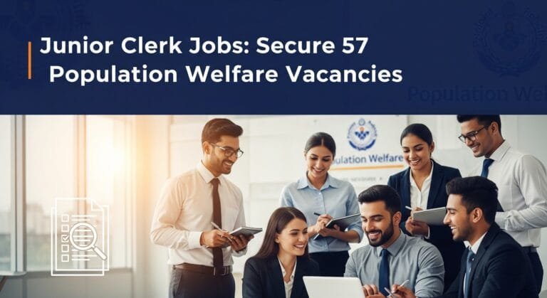Junior Clerk Jobs: Secure 57 Population Welfare Vacancies
