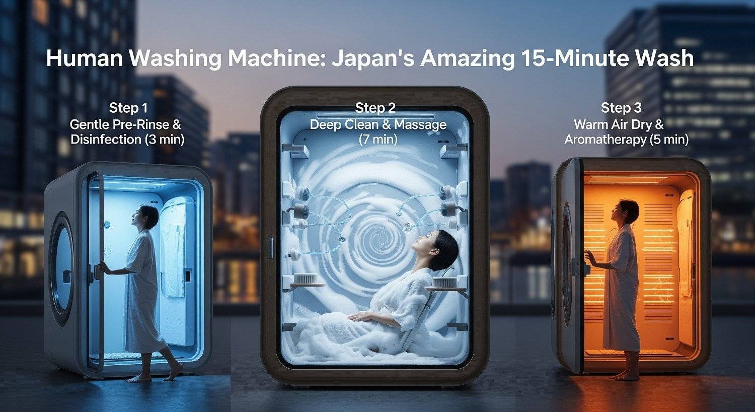 Human Washing Machine: Japan's Amazing 15-Minute Wash