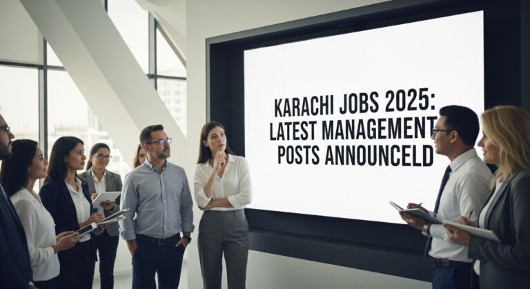 Karachi Jobs 2025: Latest Management Posts Announced